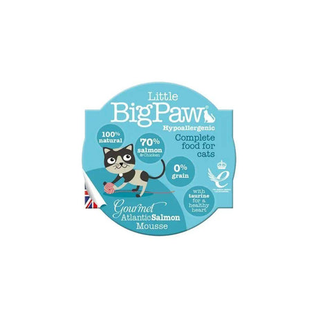 Little Big Paw Gourmet Atlantic Salmon Mousse Cat Food 85g Single Pouch - Petworld