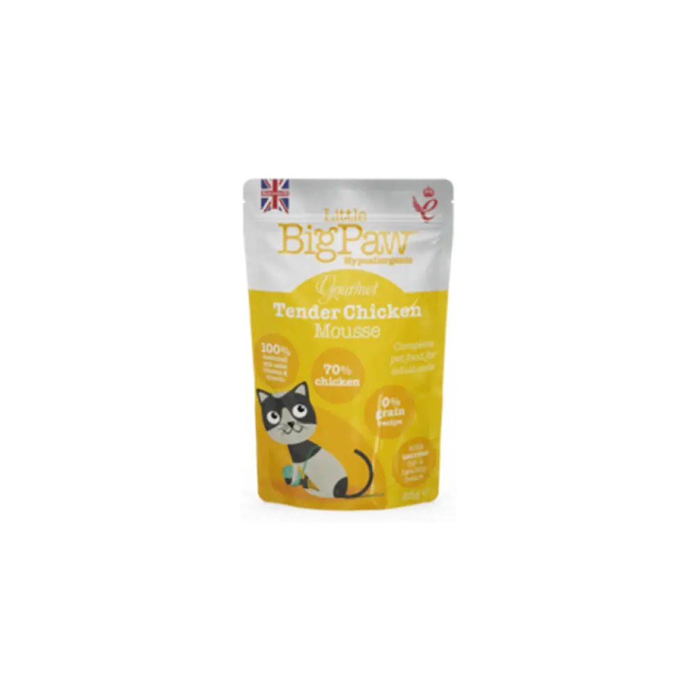 Little Big Paw Gourmet Tender Chicken Mousse Cat Food 85g Single Pouch