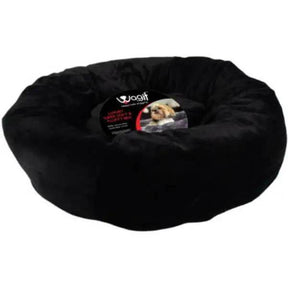 Petworld Mangolian Fleece Round Black Large Dog Bed - Petworld