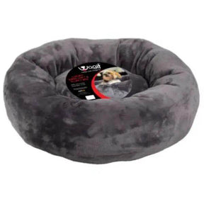 Petworld Mangolian Fleece Round Grey Medium Dog Bed - Petworld