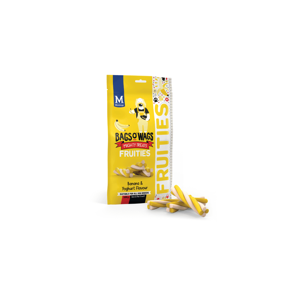 Bags O' Wags Fruities Banana & Yogart Dog Treats 120g - Petworld
