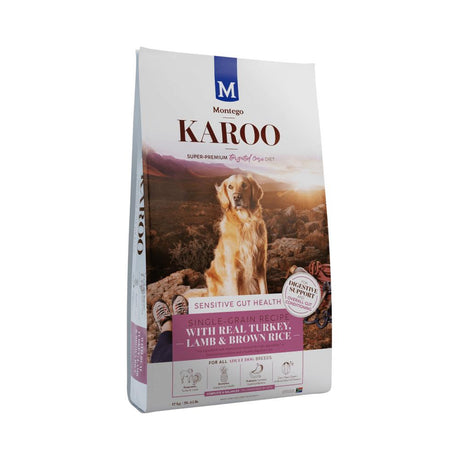 Montego Karoo Adult Sensitive Gut Health Turkey & Lamb Dry Dog Food