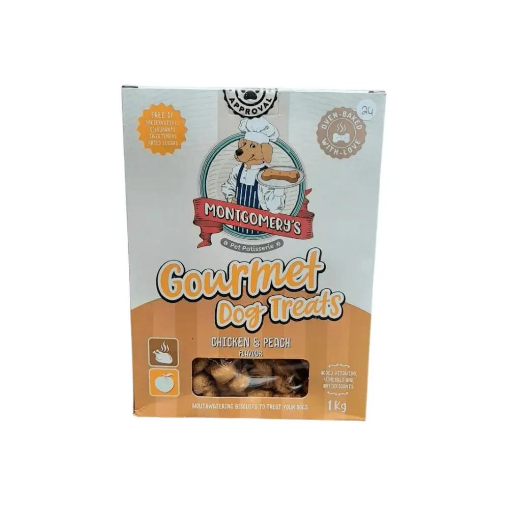 Montgomerys Biscuits Chicken & Peach Dog Treats 1kg