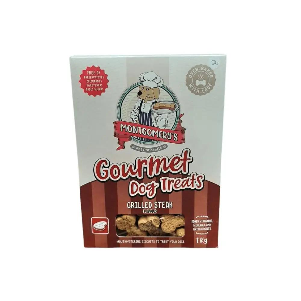 Montgomerys Biscuits Grilled Steak Dog Treats 1kg