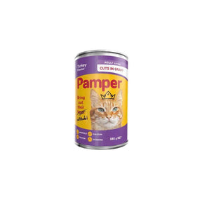 Pamper Cuts In Gravy Turkey Wet Cat Food 385g - Petworld