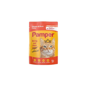 Pamper Fine Cuts Chicken And Duck Wet Cat Food 85g - Petworld