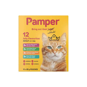 Pamper Fine Cuts Jelly Favorites Multi Pack Wet Cat Food 12x85g - Petworld