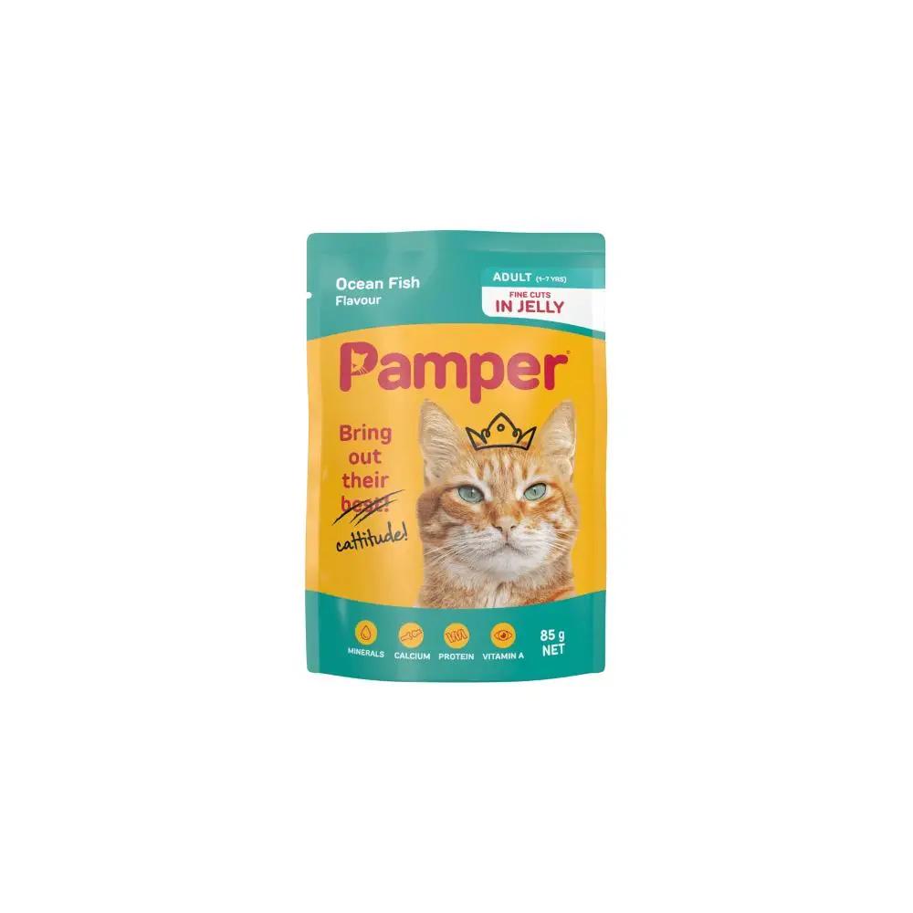 Pamper Fine Cuts Ocean Fish Wet Cat Food 85g