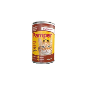 Pamper Meatroll Steak And Kidney Wet Cat Food 400g - Petworld