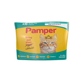 Pamper Ocean Fish In Jelly Multi Pack 6x85g - Petworld