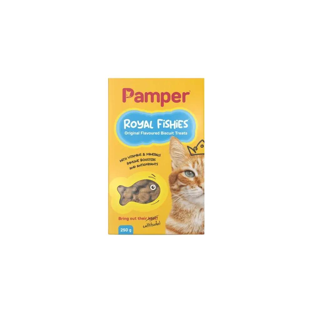 Pampers Royal Fish Biscuits Originals Cat Treats 250g