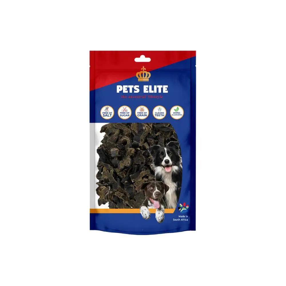 Pets Elite Ostrich Liver Biltong Bite Size Dog Treat 100g