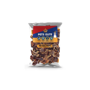 Pets Elite Pig Ear Strip Pack Dog Treat 500g - Petworld
