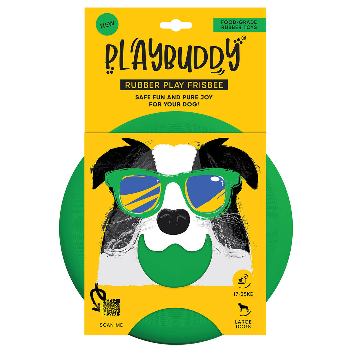 Playbuddy Frisbee Large Green Dog Toy