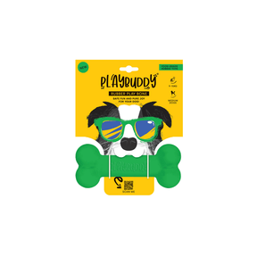 Playbuddy Bone Medium Green Dog Toy - Petworld