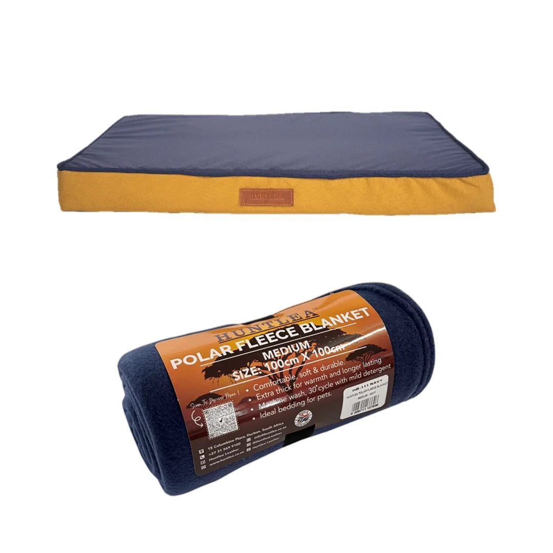 Buy Huntlea Koletto Memory Foam Dog Bed Large Pagent Blue Get Blanket FREE
