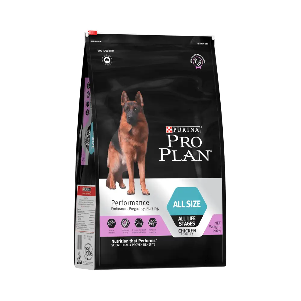Purina Pro Plan Performance All sizes & Life Stages Chicken Dry Dog Food 20kg