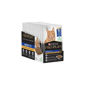 Purina Pro Plan Senior 7+ Chicken in Gravy Wet Cat Food 12 x 85g Box - Petworld