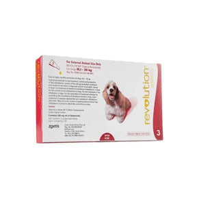 Revolution Medium Dog Tick, Flea & Worm Spot-On Treatment - Red - (10-20kg) 3 Pack - Petworld