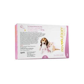 Revolution Pink Puppy-Kitten (Up To 2.5kg) Tick & Flea Treatment Pack of 3 - Petworld