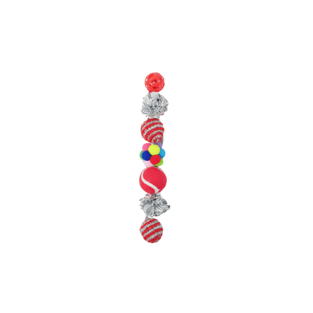 Rosewood Xmas Foot of Festive Balls Cat Toy