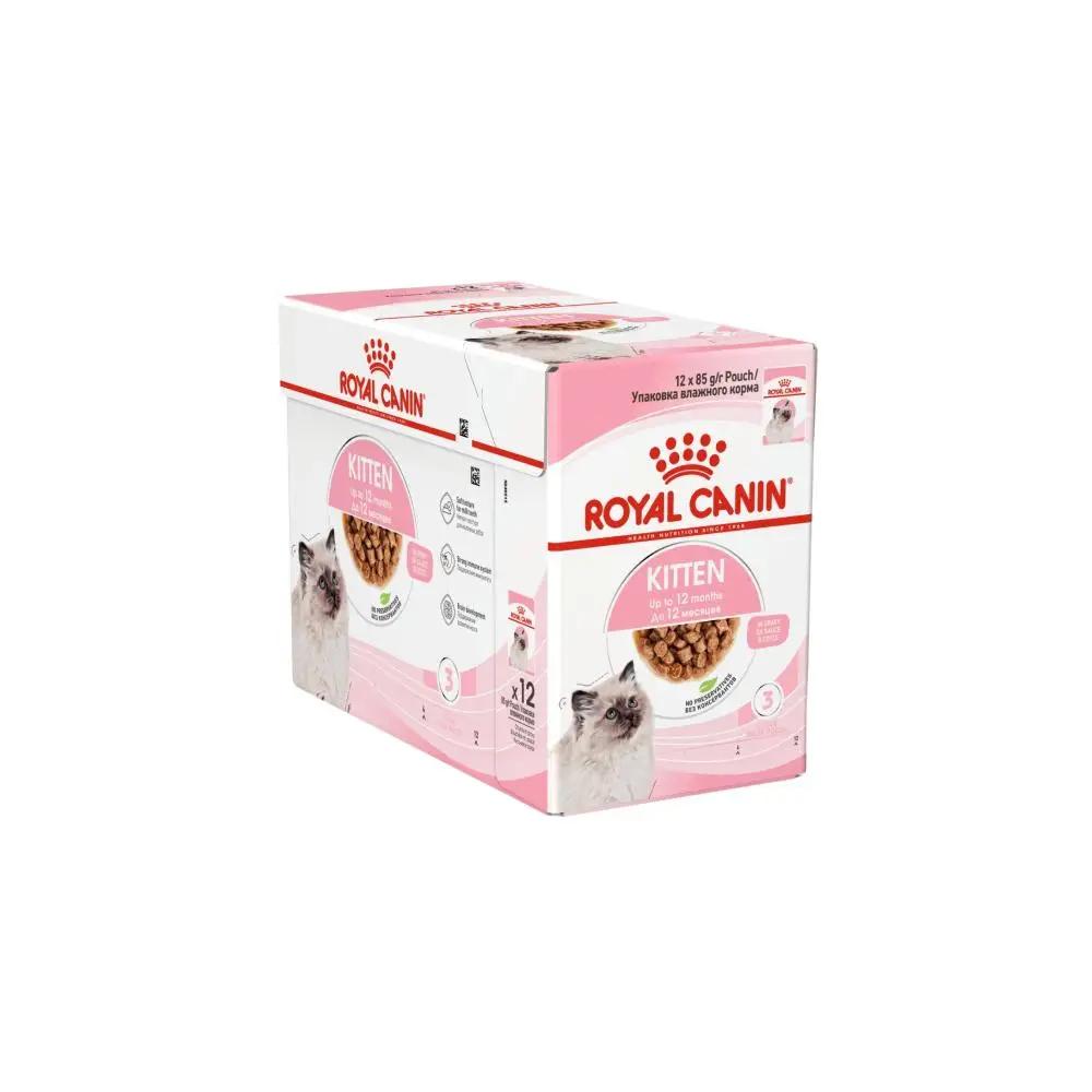 Royal Canin Feline Health Nutrition Kitten Instinctive Wet Cat Food 85g Pack of 12