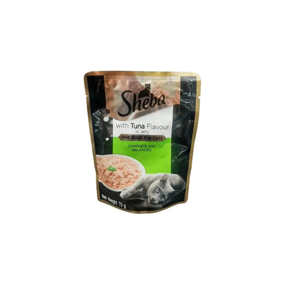 Sheba Adult Tuna Flavour in Jelly Wet Cat Food Pouch 70g