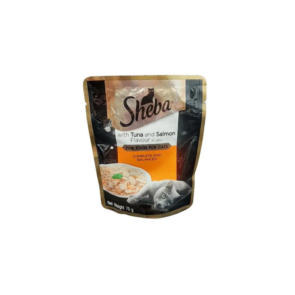 Sheba Adult Tuna and Salmon Wet Cat Food Pouch 70g