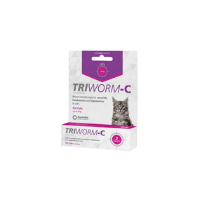 Triworm-C 2 Tabs To 8kg Purple Cats Deworming Treatment - Petworld
