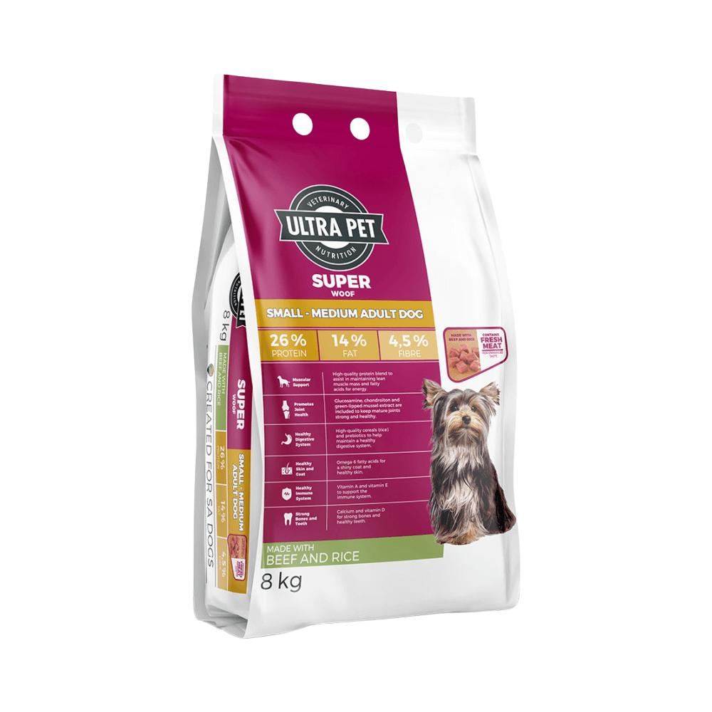 Ultra Pet Superwoof Small To Medium Breed Adult Beef & Rice Dry Dog Food