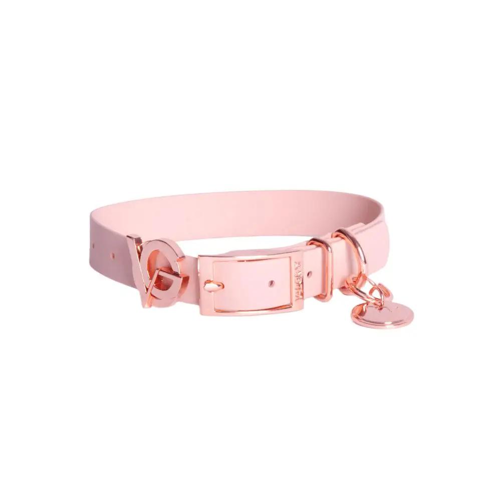 Valgray Splash Proof Adjustable Dog Collar Blush & Rose Gold Large 57cm x 2.5cm x 0.25cm