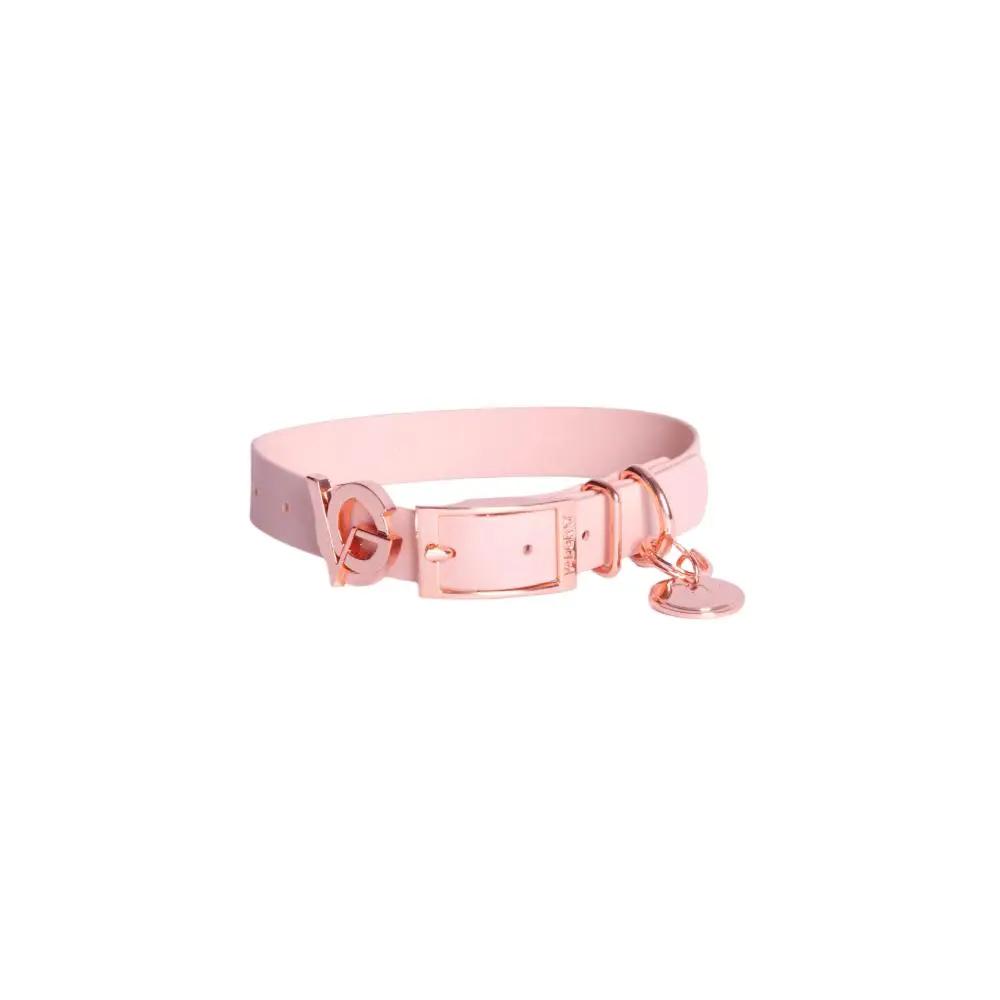 Valgray Splash Proof Adjustable Dog Collar Blush & Rose Gold XSmall 30cm x 1.3cm x 0.2cm